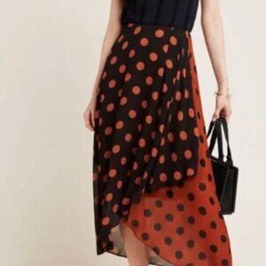 Anthropologie Polka Dot Skirt
